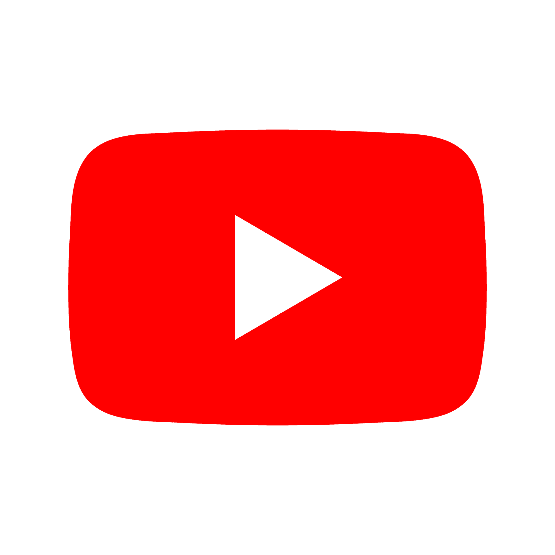 YouTube logo with a red play button on a dark gray background.